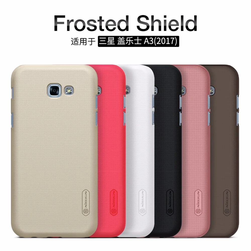 Case For Samsung Galaxy A3 2017 A320F case cover NILLKIN Super Frosted Shield matte back with free screen protector | Мобильные