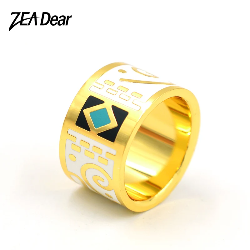 ZEADear Jewelry Stainless Steel Big Rings Exquisite Enamel Jewelry For Women Dubai Rings Round Rings For Engagement Jewelry Gift
ZEADear Jewelry Stainless Steel Big Rings Exquisite Enamel Jewelry For Women Dubai Rings Round Rings For Engagement Jewelry Gift