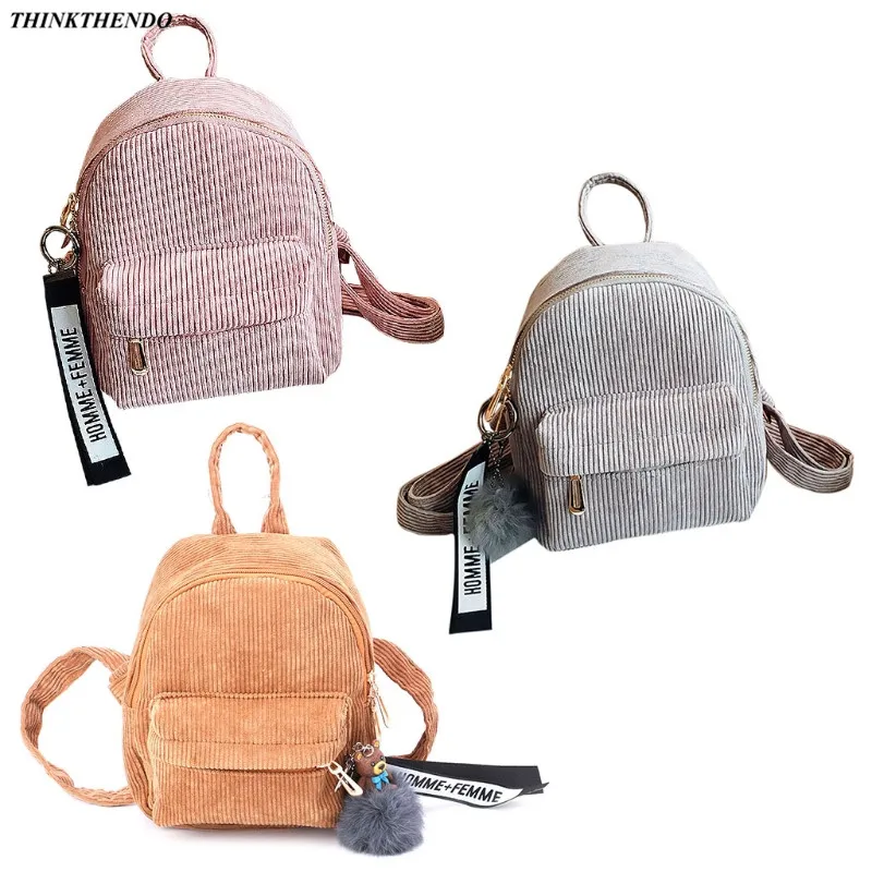 THINKTHENDO 2018 New Fashion Women Solid Corduroy Mini Backpack Girls School Bags Small Travel Shoulder Bag
THINKTHENDO 2018 New Fashion Women Solid Corduroy Mini Backpack Girls School Bags Small Travel Shoulder Bag