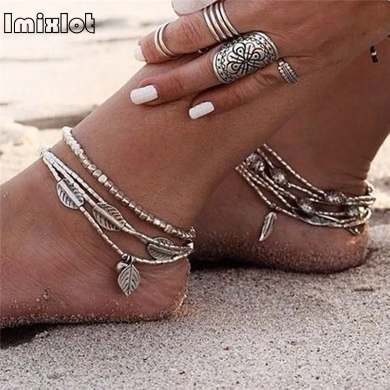 Real Leg Bracelet New Fashion Multilayer Retro Bohemia Leaves Anklet Beach Foot Jewelry Pull Bead Boho Bracelet For Women
Real Leg Bracelet New Fashion Multilayer Retro Bohemia Leaves Anklet Beach Foot Jewelry Pull Bead Boho Bracelet For Women