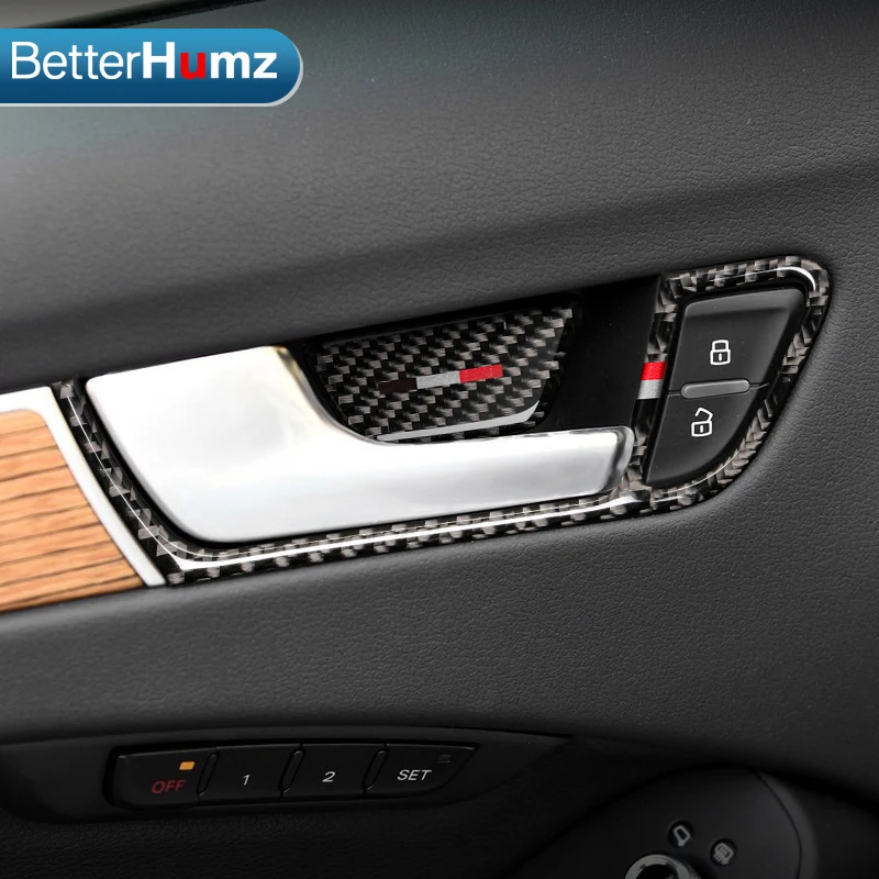 Carbon Fiber Car Interior Door Handle Cover Trim Door Bowl Stickers decoration for Audi A4 2009-2016 Car accessories Styling
Carbon Fiber Car Interior Door Handle Cover Trim Door Bowl Stickers decoration for Audi A4 2009-2016 Car accessories Styling