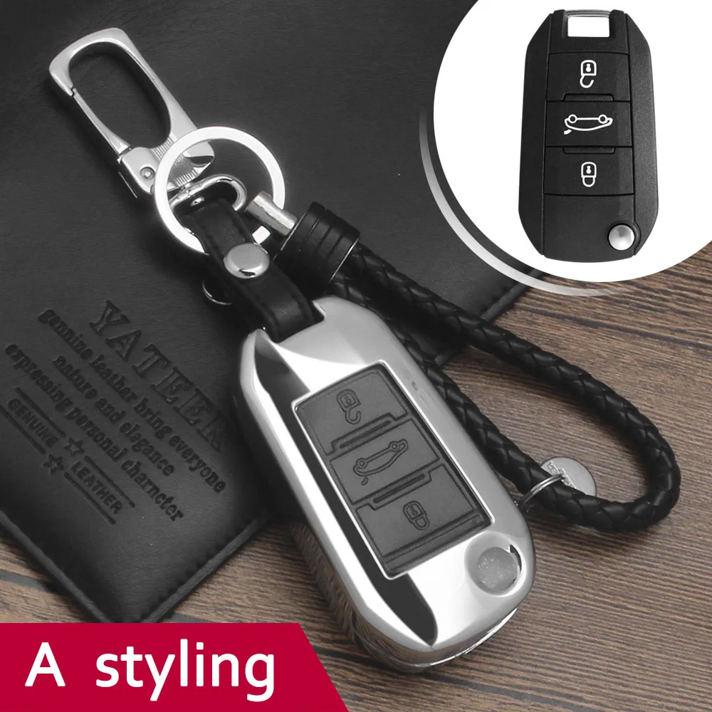 Zinc-alloy-Leather-Car-Key-Cover-Case-For-Peugeot-3008-5008-408-2008-308-508-For (6)