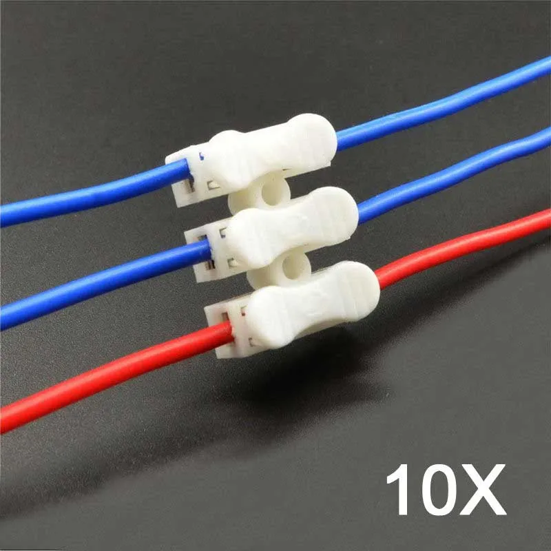 

10pcs/lot 3pin Spring Cable Clip Self Lock Press Push Quick 3P Wire Clip Connector Wiring Terminal For Car Led Strip Lamp