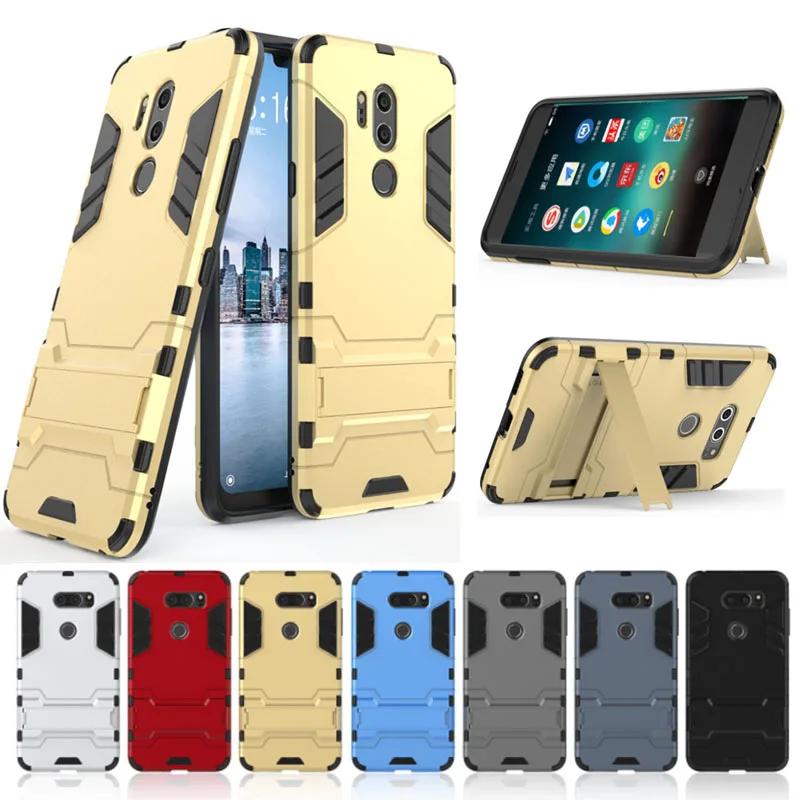 

MicroData Hybrid Armor Case For LG G7 G4 G5 G6 Q6 Q8 K7 K8 K10 V10 V20 V30 V30S Stylo 3 X Power LV3 LV5 Kickstand Cover