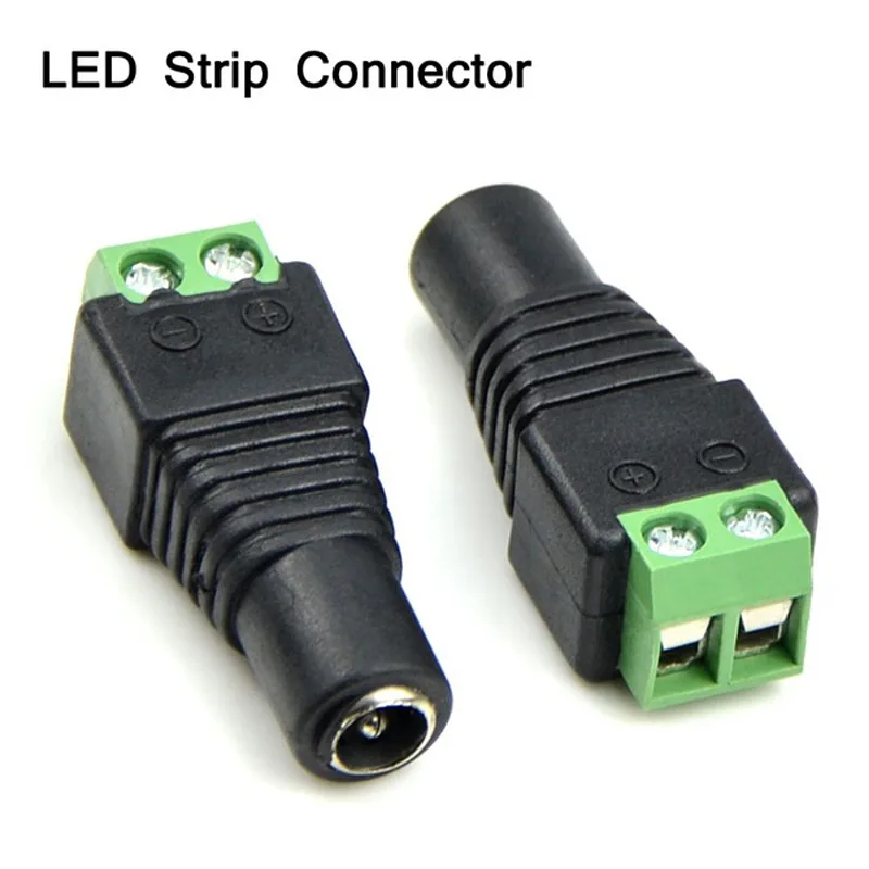 1Pair Male Female 2.1X5.5MM 12V Dc Power Plug Jack Adapter Connector For Cctv pf