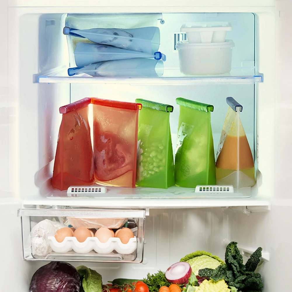 1PCS 1000ml Kitchen Food Sealing Storage Bag Reusable Refrigerator Fresh Bags Silicone Fruit Meat Ziplock Kitchen Organizer
1PCS 1000ml Kitchen Food Sealing Storage Bag Reusable Refrigerator Fresh Bags Silicone Fruit Meat Ziplock Kitchen Organizer