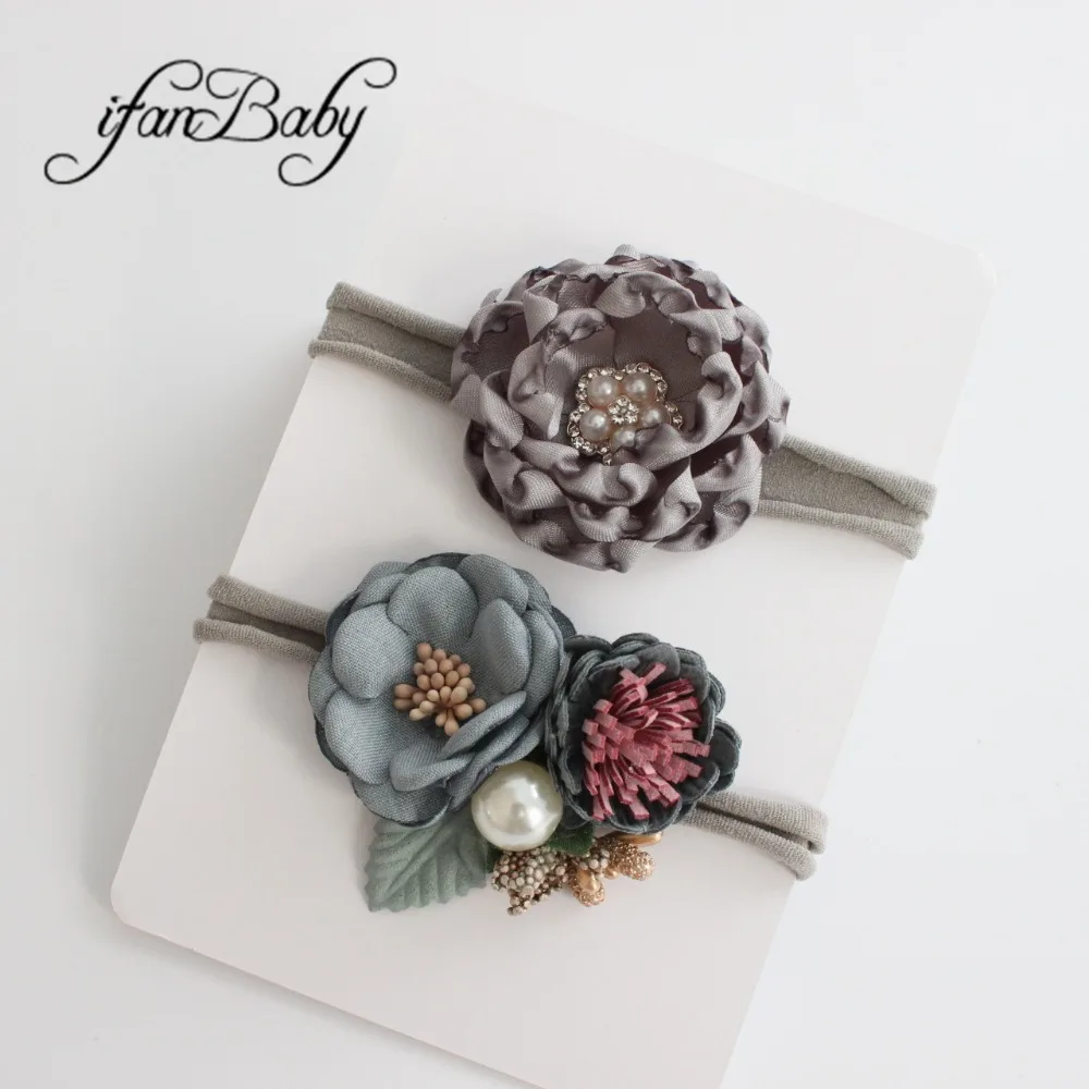 kids girl nylon flower headband (2)