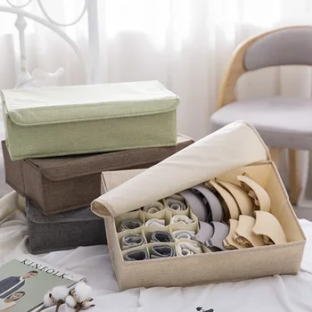 Foldable Washable Cotton and Linen Bra Underwear Organizer Moisture-proof Multi-grid Closet Organizer Large Storage Box
Foldable Washable Cotton and Linen Bra Underwear Organizer Moisture-proof Multi-grid Closet Organizer Large Storage Box