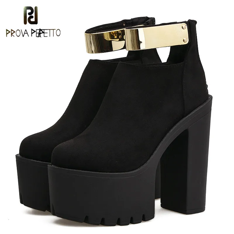 Prova perfetto Women Ankle Boots Platform Brand Designer 2019 Spring Fashion Bling Thick Heels Ladies Shoes Black Boots Flock
Prova perfetto Women Ankle Boots Platform Brand Designer 2019 Spring Fashion Bling Thick Heels Ladies Shoes Black Boots Flock