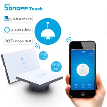 Itead Sonoff Touch Wall Wifi Light Switch, EU/US Intelligent 1 way Panel Smart Home Remote Wireless Switch Control Via Phone
Itead Sonoff Touch Wall Wifi Light Switch, EU/US Intelligent 1 way Panel Smart Home Remote Wireless Switch Control Via Phone