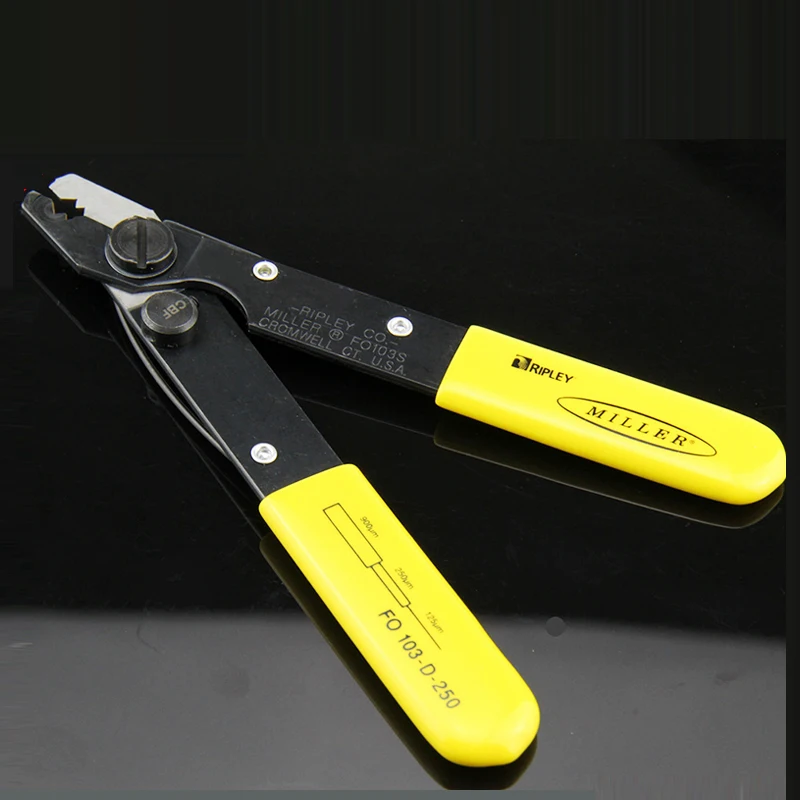 Miller fiber stripping pliers miller clamp FO103-T-250-J Three port Fiber Covered wire cable stripping Free shipping
Miller fiber stripping pliers miller clamp FO103-T-250-J Three port Fiber Covered wire cable stripping Free shipping