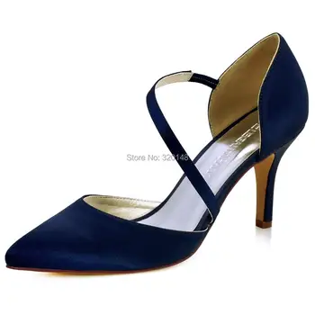 Navy Blue Wedding Shoes Woman Pointed Toe High Heels Pumps Satin Strap Ladies Bride Bridal Prom Party Dress Pumps HC1711
Navy Blue Wedding Shoes Woman Pointed Toe High Heels Pumps Satin Strap Ladies Bride Bridal Prom Party Dress Pumps HC1711