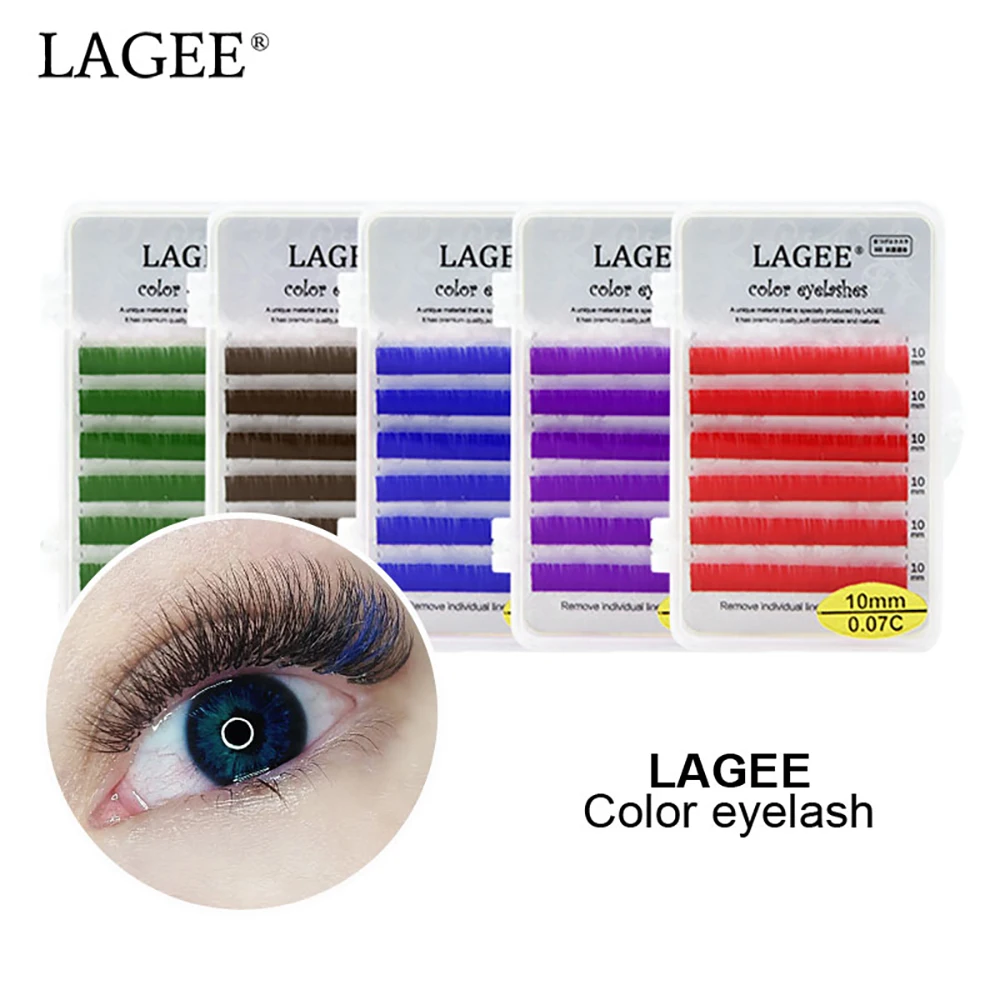 LAGEE Eyelash Extension Purple Blue brown Color Individual Eyelashes Premium Mink Soft False eyelash eyelashes for building
LAGEE Eyelash Extension Purple Blue brown Color Individual Eyelashes Premium Mink Soft False eyelash eyelashes for building