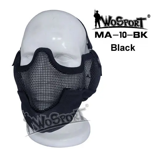 Tactical Mask For Airsoft Paintball Outdoor Airsoft Steel Wire Mesh Half Face Mask Ear Cover Tactical Hunting Guardian Mask
Tactical Mask For Airsoft Paintball Outdoor Airsoft Steel Wire Mesh Half Face Mask Ear Cover Tactical Hunting Guardian Mask
