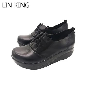 LIN KING Spring Autumn Women Swing Shoes Casual Women Wedges Platform Shoes Comfortable Solid Lace Up Round Toe Mom Nurse Shoes
LIN KING Spring Autumn Women Swing Shoes Casual Women Wedges Platform Shoes Comfortable Solid Lace Up Round Toe Mom Nurse Shoes