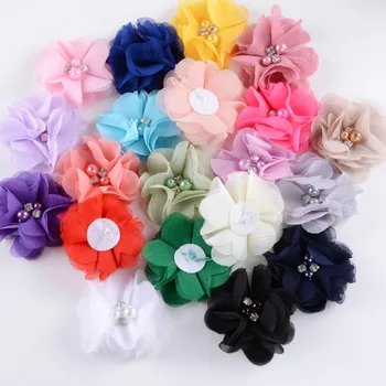 Nishine 2.2" 20pcs/lot Chiffon Fabric Flowers with Pearl Rhinestone for Girl Headband Hair Clips Diy Headwear Hair Accessories
Nishine 2.2" 20pcs/lot Chiffon Fabric Flowers with Pearl Rhinestone for Girl Headband Hair Clips Diy Headwear Hair Accessories