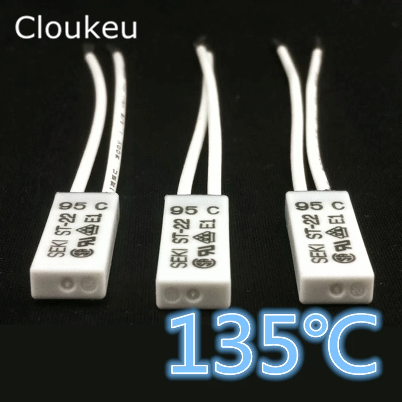 SEKI ST-22 135C Temperature Switch Thermal control 5A250V Normally Closed 135 Centigrade
SEKI ST-22 135C Temperature Switch Thermal control 5A250V Normally Closed 135 Centigrade