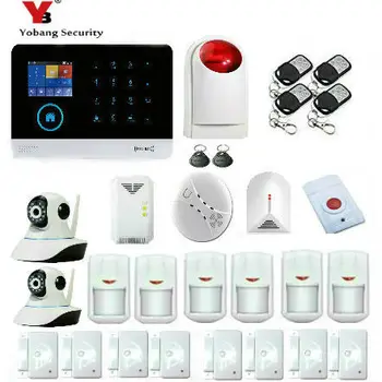 YobangSecurity Wireless Wifi GSM GPRS Home Burglar Security Alarm System Ip Camera with RFID pad Wireless siren Smoke Detector
YobangSecurity Wireless Wifi GSM GPRS Home Burglar Security Alarm System Ip Camera with RFID pad Wireless siren Smoke Detector