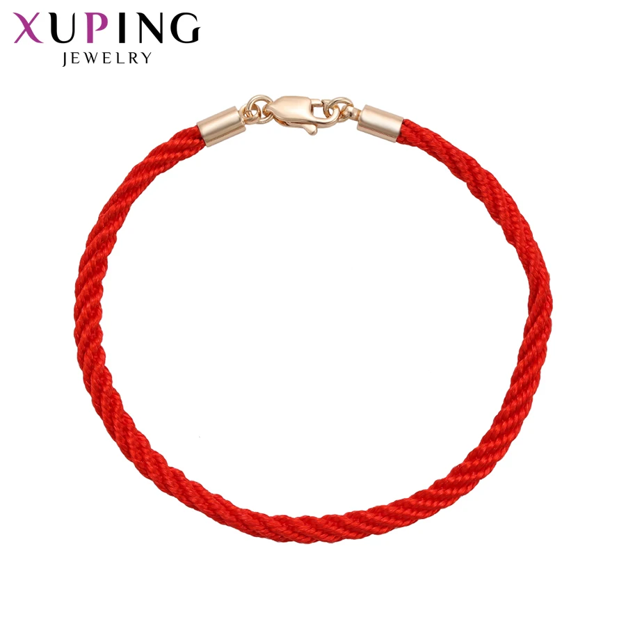 Xuping Simplicity Red Rope Bracelet New Arrival Women Friendship Gold Color Plated Bow Pattern Jewelry Gift S99-75558
Xuping Simplicity Red Rope Bracelet New Arrival Women Friendship Gold Color Plated Bow Pattern Jewelry Gift S99-75558