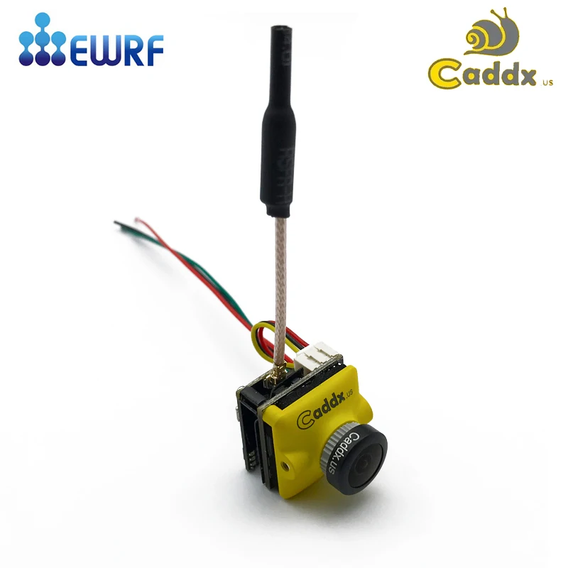 

New 5.8G 48CH FPV Transmitter 25/100/200mW Support smartaudio DC 7-24V with Caddx Turbo Micro F2 CMOS 2.1mm 1200TVL FPV camera