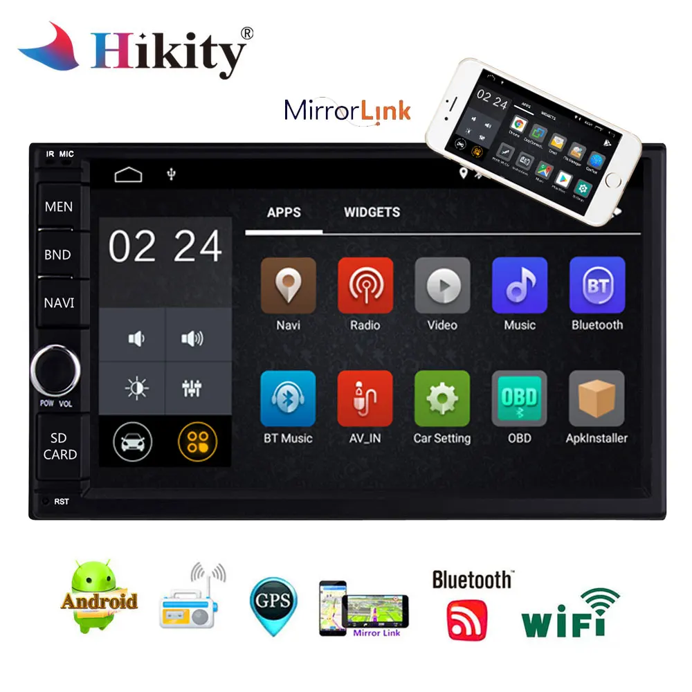 Hikity 7" Android 8.1 Car Multimedia Player Quad Core 2G+16G Universal Double 2 Din Car Audio Stereo GPS Navigation WIFI Radio
Hikity 7" Android 8.1 Car Multimedia Player Quad Core 2G+16G Universal Double 2 Din Car Audio Stereo GPS Navigation WIFI Radio