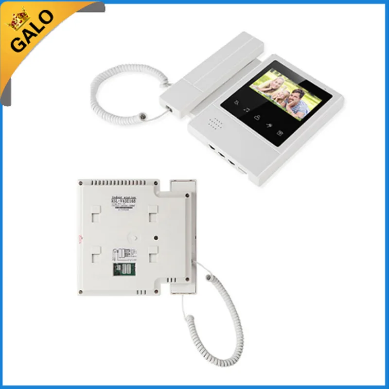 Video Door Phone Intercom Entry System 4.3 inch colour TFT-LCD hold the phone on hand seen outside the door
Video Door Phone Intercom Entry System 4.3 inch colour TFT-LCD hold the phone on hand seen outside the door