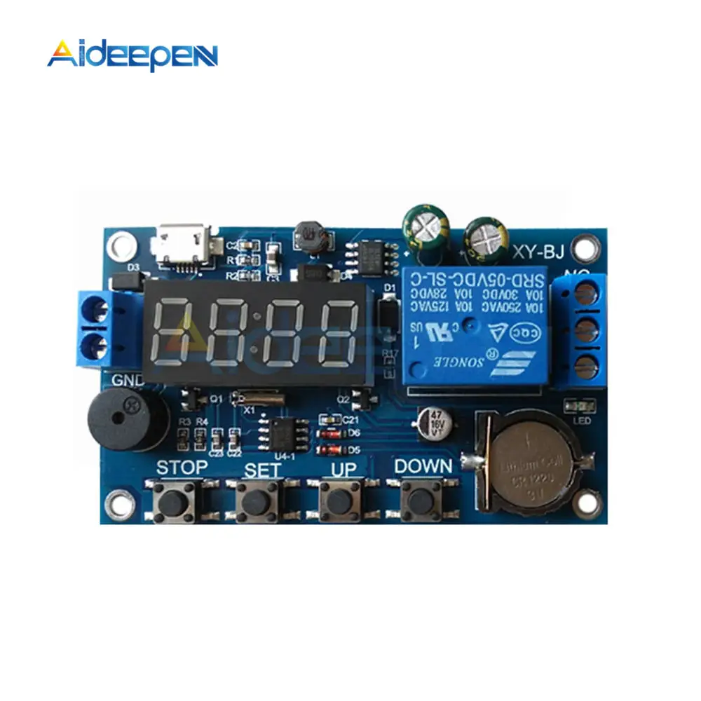 DC 5V Real time Timing Delay Timer Relay Module Switch Control Clock Synchronization Multiple mode control Wiring diagram
DC 5V Real time Timing Delay Timer Relay Module Switch Control Clock Synchronization Multiple mode control Wiring diagram