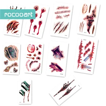10pcs Halloween Zombie Scar Tattoos Fake Scars Blood Costume Makeup Halloween Decoration Horror Wound Scary Blood Injury Sticker
10pcs Halloween Zombie Scar Tattoos Fake Scars Blood Costume Makeup Halloween Decoration Horror Wound Scary Blood Injury Sticker