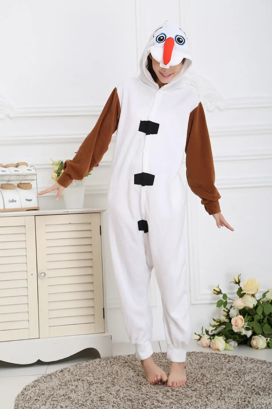 Kigurums Women Man Sleepwear Adult Onesie Winter Cartoon Olaf Snowman Pajamas Pijamas Cosplay Costume Homewear
Kigurums Women Man Sleepwear Adult Onesie Winter Cartoon Olaf Snowman Pajamas Pijamas Cosplay Costume Homewear