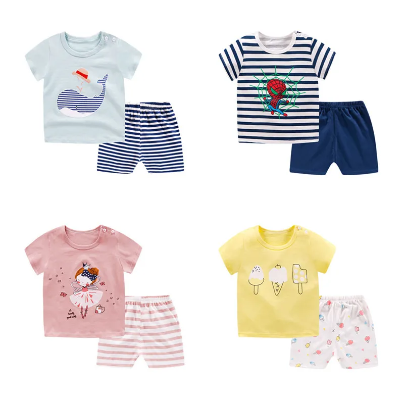 High Quality Cotton Baby Sets Unisex Leisure Sports T-shirt+Shorts Summer Cartoon Toddler Clothing Baby Boy Girl Clothes
High Quality Cotton Baby Sets Unisex Leisure Sports T-shirt+Shorts Summer Cartoon Toddler Clothing Baby Boy Girl Clothes