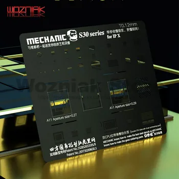 MECHANIC S30 BLACK Tin Planting BGA Reballing Steel Mesh for IPHONE APPLE 5/5s/6/6P/7/7p8X/Xs/XR/XsMAX 0.12MM Template
MECHANIC S30 BLACK Tin Planting BGA Reballing Steel Mesh for IPHONE APPLE 5/5s/6/6P/7/7p8X/Xs/XR/XsMAX 0.12MM Template