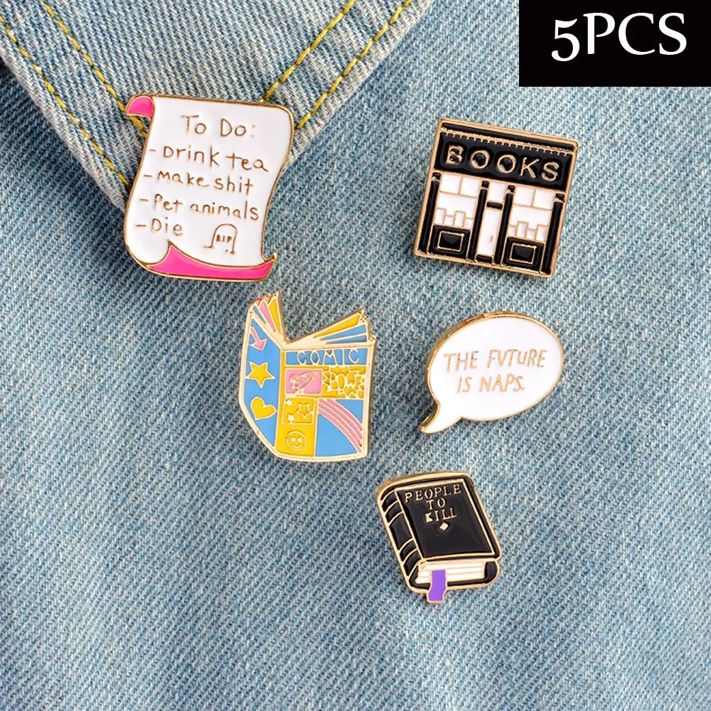 1/5PCS Fashion Dark Evil Cartoon Brooches Letters Book Badge T-shirt Collar Lapel Pins for Man Women Jewelry Nice Gifts
1/5PCS Fashion Dark Evil Cartoon Brooches Letters Book Badge T-shirt Collar Lapel Pins for Man Women Jewelry Nice Gifts
