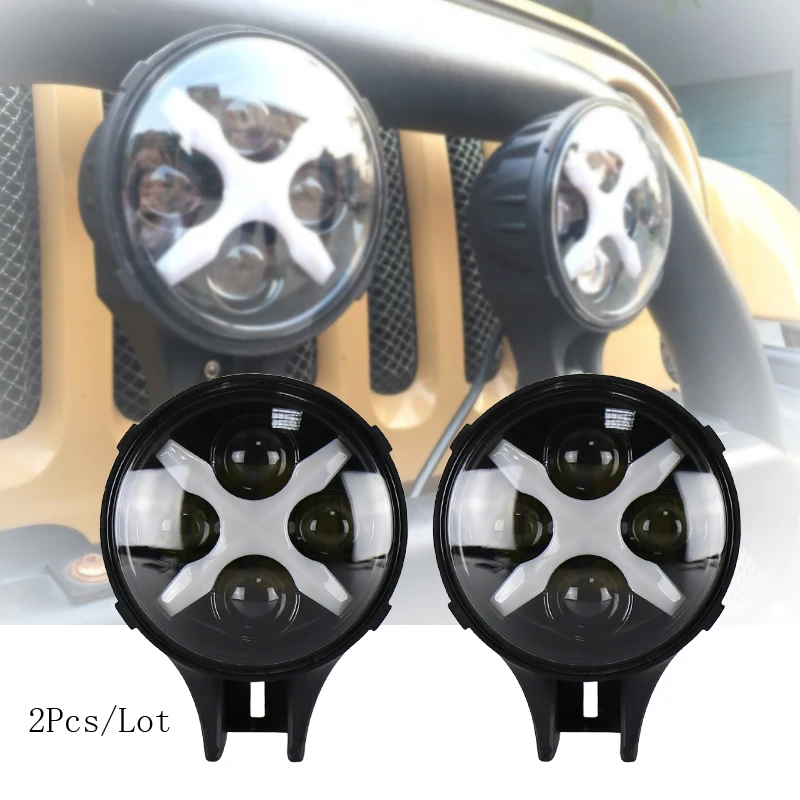 60w Car LED Spotlight 12/24v 6 inch Led Auxiliary Light with X Angle Eyes DRL Fog Driving for Off-road 4x4 vehicle trucks 2Pcs
60w Car LED Spotlight 12/24v 6 inch Led Auxiliary Light with X Angle Eyes DRL Fog Driving for Off-road 4x4 vehicle trucks 2Pcs