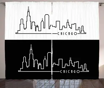 Chicago Skyline Curtains Minimalist Style Urban Plan View City Chart Sketch American Abstract Living Room Bedroom Window Drape
Chicago Skyline Curtains Minimalist Style Urban Plan View City Chart Sketch American Abstract Living Room Bedroom Window Drape