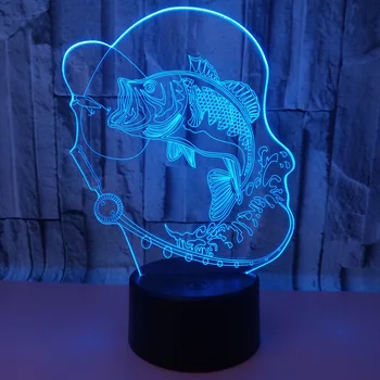 Fish Shape Night Light Amazing 3D LED Illusion Night Lights LED Decorations Lamp Colorful Chaning Lights For Room Decoration
Fish Shape Night Light Amazing 3D LED Illusion Night Lights LED Decorations Lamp Colorful Chaning Lights For Room Decoration
