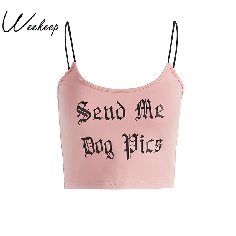 Weekeep 2017 Summer Women Sexy Crop Top Gothic Letter Print Camis Pink Backless Sleeveless Cropped Feminino Bralet
Weekeep 2017 Summer Women Sexy Crop Top Gothic Letter Print Camis Pink Backless Sleeveless Cropped Feminino Bralet