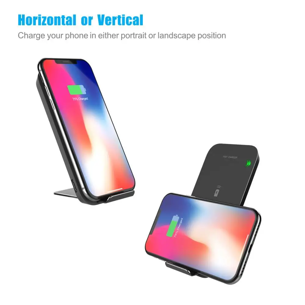 Qi Wireless Charger for iPhone X Xs MAX XR 8 plus Fast Charging for Samsung S8 S9 Plus Note 9 8 Wireless Charger Pad Dock Stand
Qi Wireless Charger for iPhone X Xs MAX XR 8 plus Fast Charging for Samsung S8 S9 Plus Note 9 8 Wireless Charger Pad Dock Stand