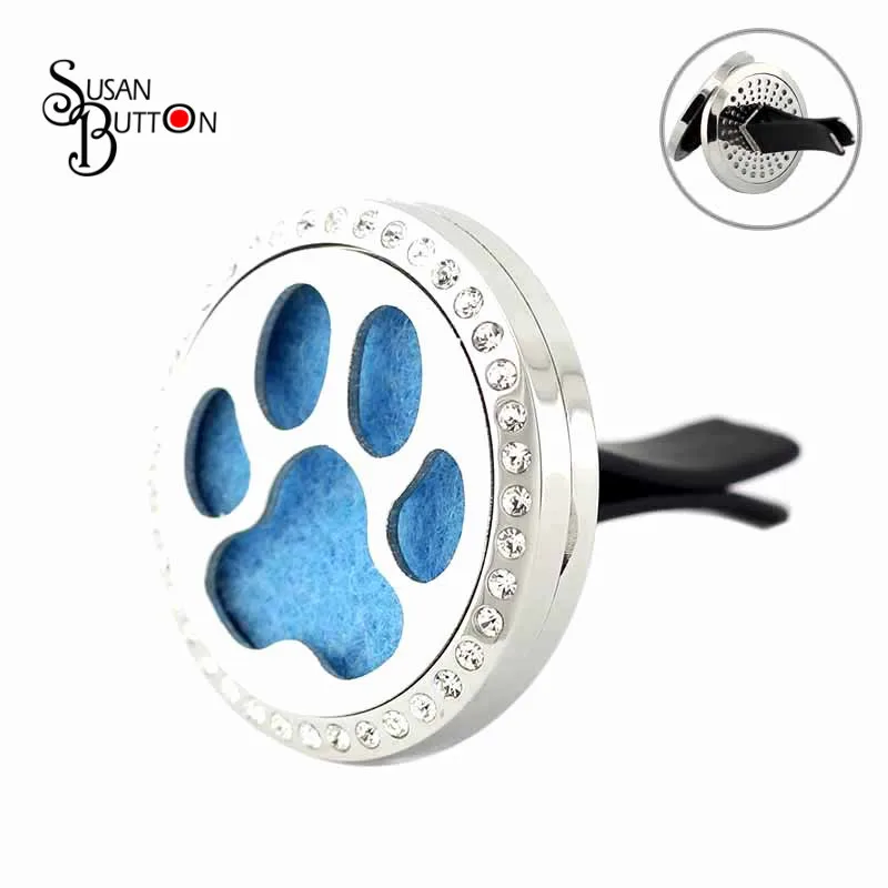 New 30mm Rhinestone Stainless Steel Dog/Cat Paw Print Aromatherapy Locket Essential Oil Diffuser Perfume Car Lockets Jewelry
New 30mm Rhinestone Stainless Steel Dog/Cat Paw Print Aromatherapy Locket Essential Oil Diffuser Perfume Car Lockets Jewelry