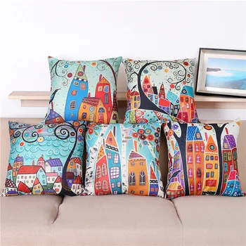 Maiyubo retro European Building Style Cushion Cover decorative pillows housse de coussin Linen Pillow Cover PC109
Maiyubo retro European Building Style Cushion Cover decorative pillows housse de coussin Linen Pillow Cover PC109