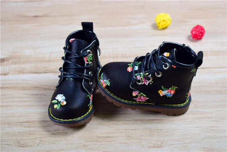 Hot sale 2018 New Spring/Autumn Children Rubber Boots Leather Non-slip Boots For Girls Waterproof Fashion Kids Boots Size 21-30 11