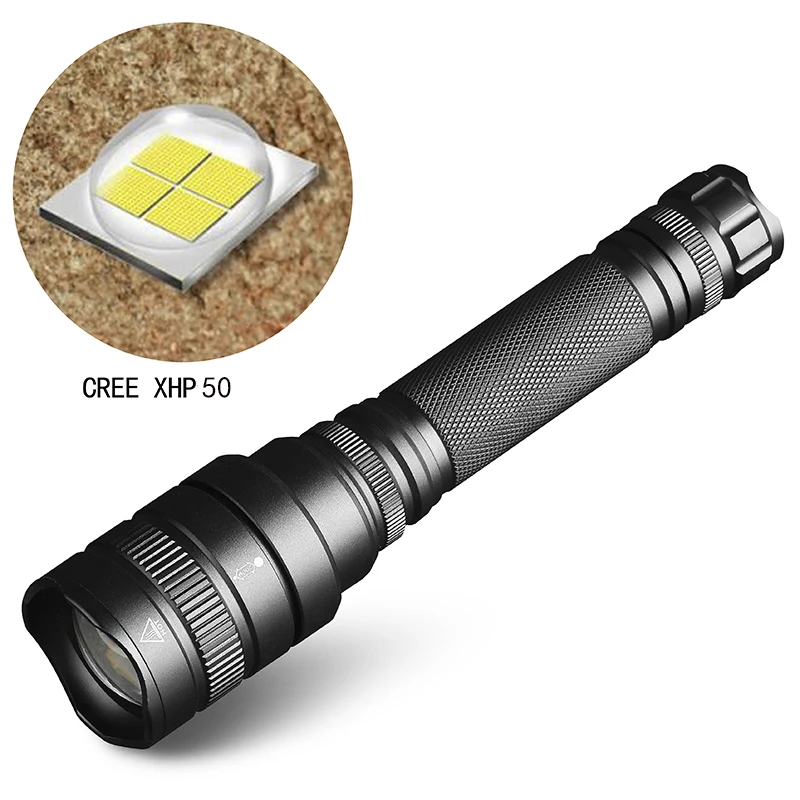 High Power LED Flashlight XHP50 Highlight Lumens Lanterna Long Shot Zoomable LED Lamp Torch 2 x 18650 XHP 50 Flashlights 
High Power LED Flashlight XHP50 Highlight Lumens Lanterna Long Shot Zoomable LED Lamp Torch 2 x 18650 XHP 50 Flashlights