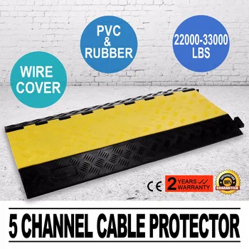 5 Channel Cable Extreme Rubber Cable Protector Capacity 18,000 lbs Cable Protector with Black Ramp and Yellow lid Connector
5 Channel Cable Extreme Rubber Cable Protector Capacity 18,000 lbs Cable Protector with Black Ramp and Yellow lid Connector
