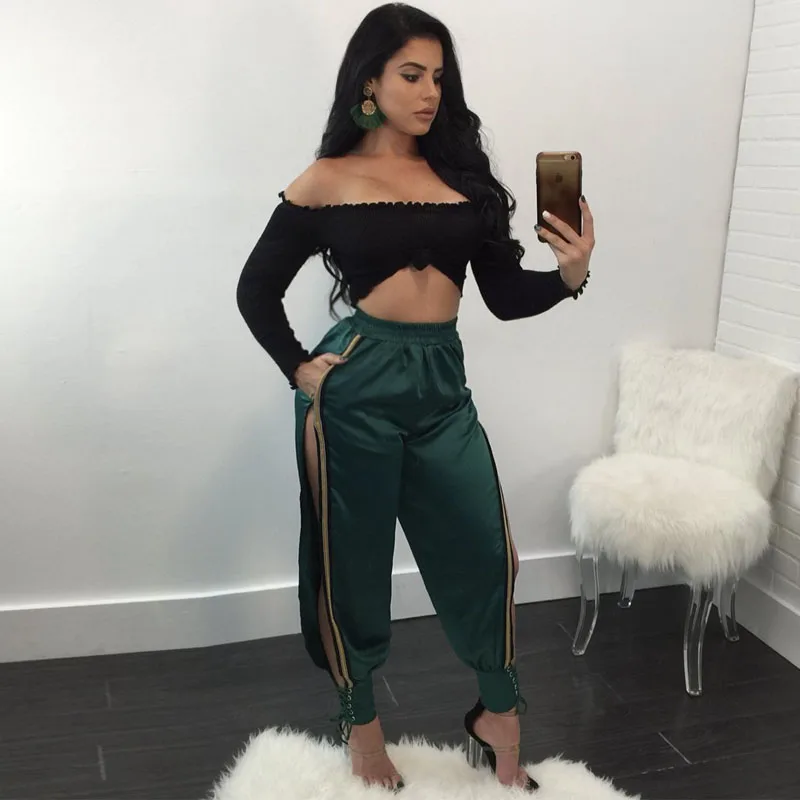 New Style Women Sexy Open Side Loose Harem Pants Feminino Casual Lace-Up Elastic Waist Trousers Lady Patchwork Bottoms
New Style Women Sexy Open Side Loose Harem Pants Feminino Casual Lace-Up Elastic Waist Trousers Lady Patchwork Bottoms