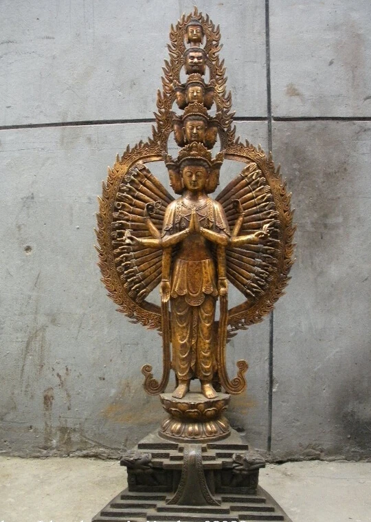 bi003303 40"Tibet Bronze Gild 1000 Arm Hands 11-faced Avalokitesvara Kwam-Yin Buddha st
bi003303 40"Tibet Bronze Gild 1000 Arm Hands 11-faced Avalokitesvara Kwam-Yin Buddha st
