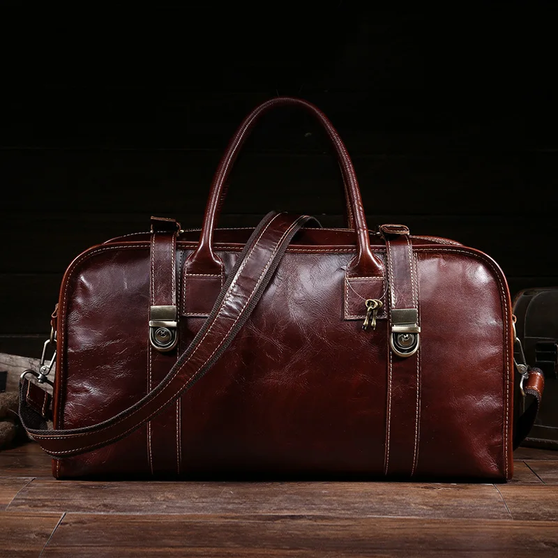 High Grade Oil Wax Cow Leather Men Handbags Casual Shoulder Bags Vintage Genuine Leather Men's Travel Bags
High Grade Oil Wax Cow Leather Men Handbags Casual Shoulder Bags Vintage Genuine Leather Men's Travel Bags