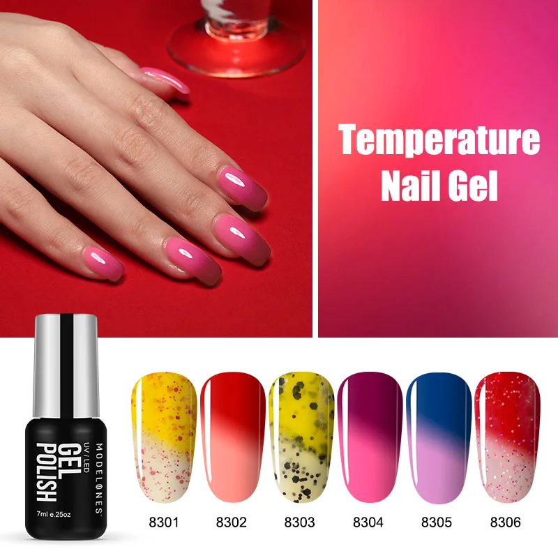 Modelones Thermal UV Gel Polish Change Color Led Nail Gel Polish Soak Off Temperature UV Nail Gel Lacquer 7ML Thermo Varnish
Modelones Thermal UV Gel Polish Change Color Led Nail Gel Polish Soak Off Temperature UV Nail Gel Lacquer 7ML Thermo Varnish