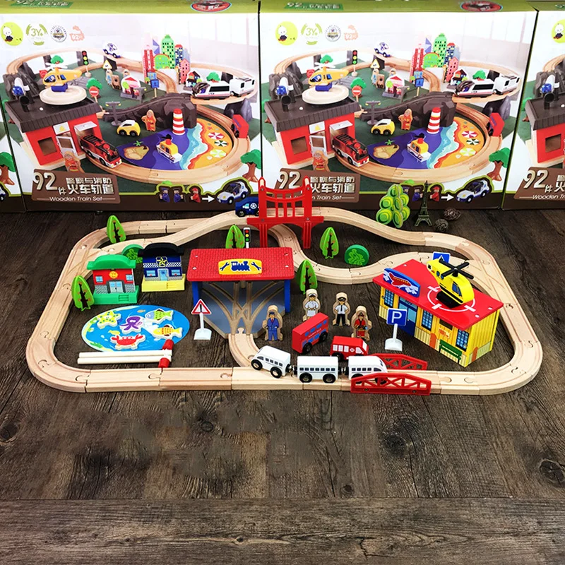 80Pcs Wooden Railway Track Set Magnetic Electric Train Rail Car Assembled Model Toy Compatible With All Kinds Of Wooden Tracks
80Pcs Wooden Railway Track Set Magnetic Electric Train Rail Car Assembled Model Toy Compatible With All Kinds Of Wooden Tracks
