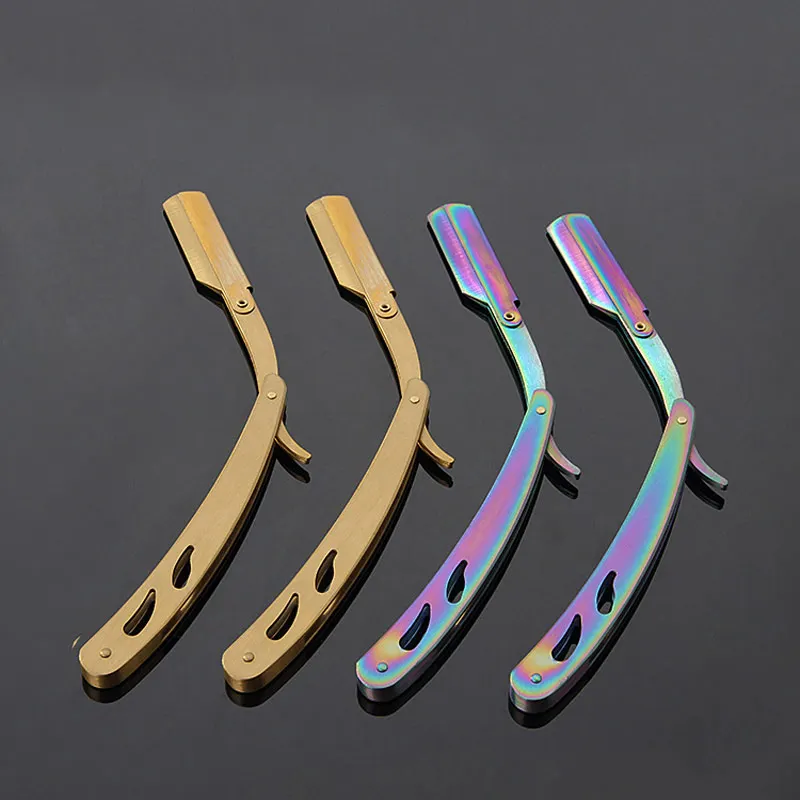 1PC Professional Men Shaving Barber Tools Antique Hair Razor Folding Knife Color Titanium Vintage Manual Straight Razor Holder
1PC Professional Men Shaving Barber Tools Antique Hair Razor Folding Knife Color Titanium Vintage Manual Straight Razor Holder