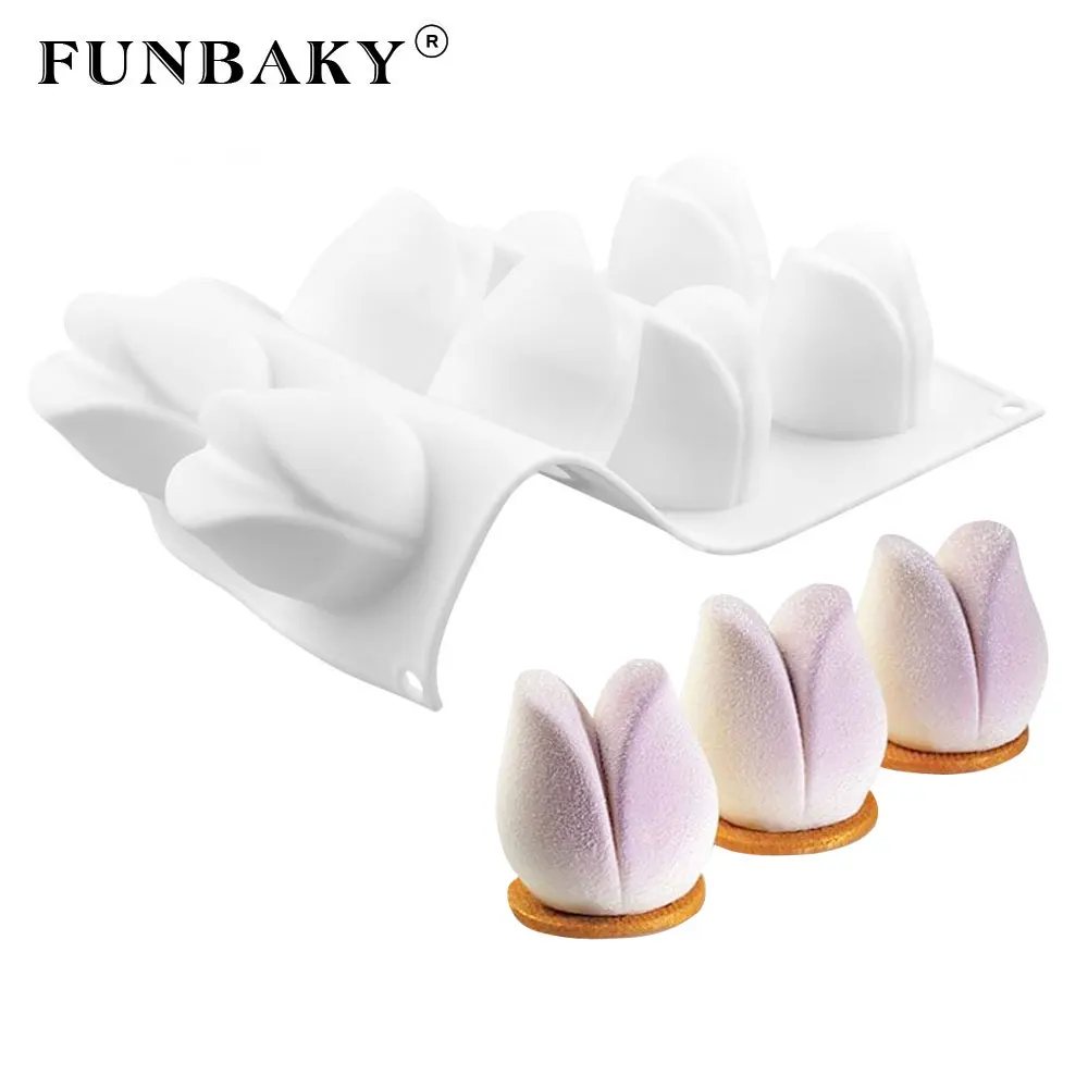 FUNBAKY NEW 3D Flower Tulip Shape Silicone Cake Mold Mousse Dessert Moulds For Baking Bakeware Decorating Tools
FUNBAKY NEW 3D Flower Tulip Shape Silicone Cake Mold Mousse Dessert Moulds For Baking Bakeware Decorating Tools