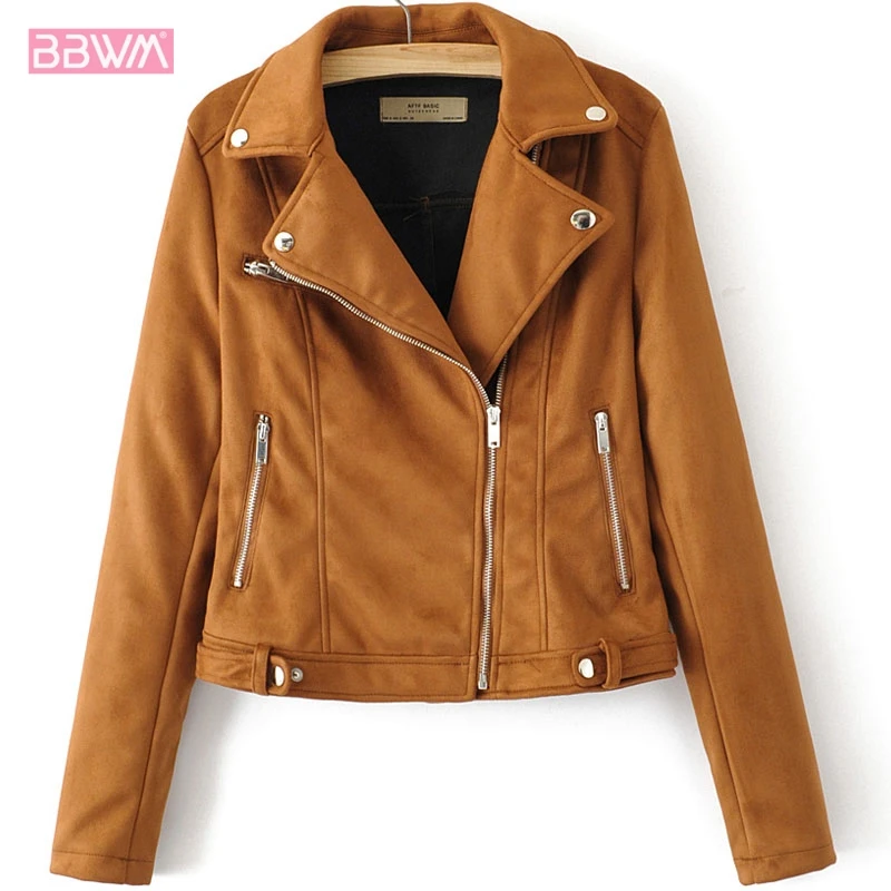 2019 Autumn New Long-sleeved Windproof Lapel Slanted Zipper Deer Velvet Motorcycle Female Jacket Slim-fit Wild Women's Jacket 
2019 Autumn New Long-sleeved Windproof Lapel Slanted Zipper Deer Velvet Motorcycle Female Jacket Slim-fit Wild Women's Jacket